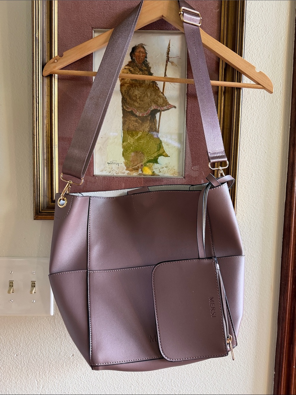 Mersi Spacious Vegan Leather Tote